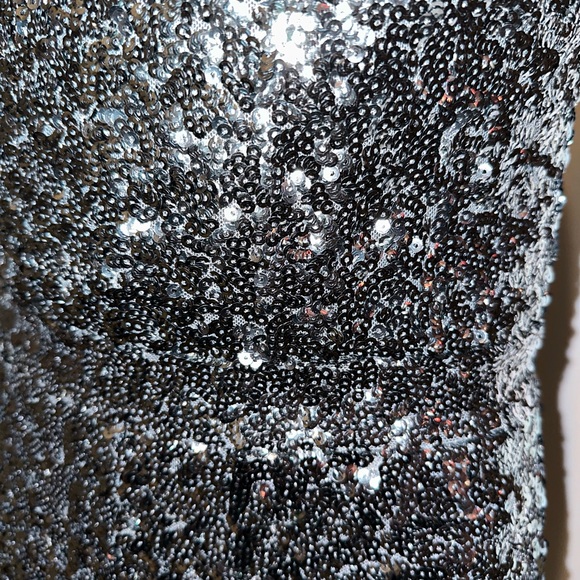ALEXIS *Carleen* gunmetal sequin strapless party jumpsuit S - Picture 6 of 11